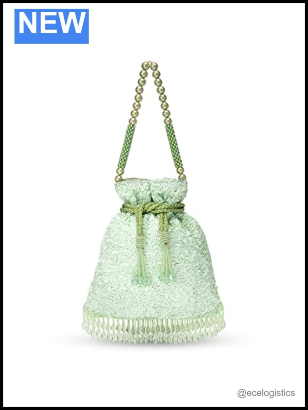 Indian Potli Bag Clutch Drawstring Purse Evening Bag for Women Wedding Bridal